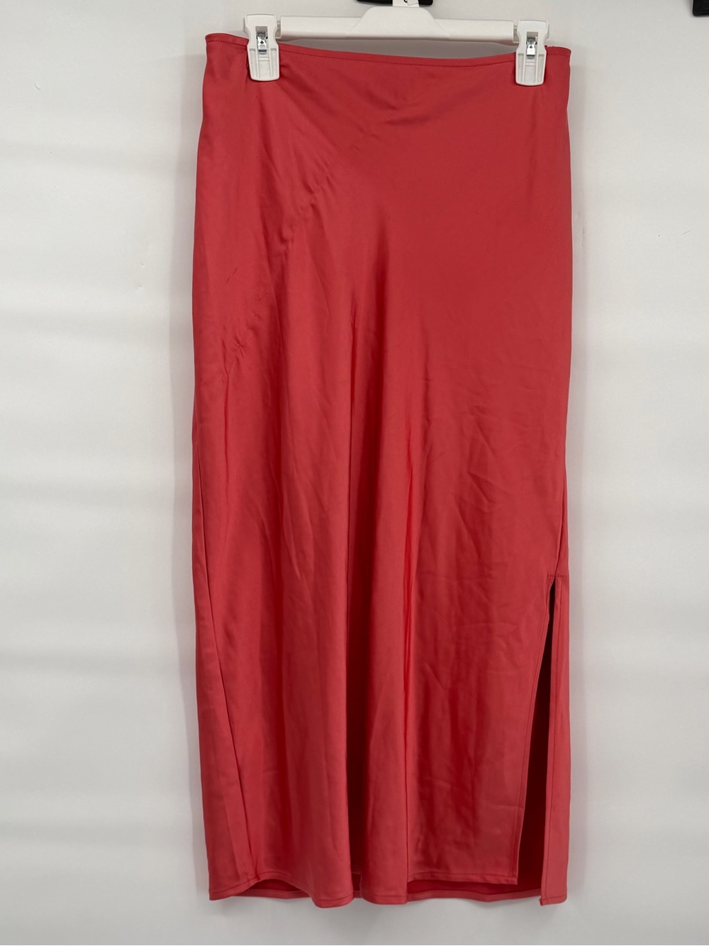 Old Navy coral satin maxi skirt